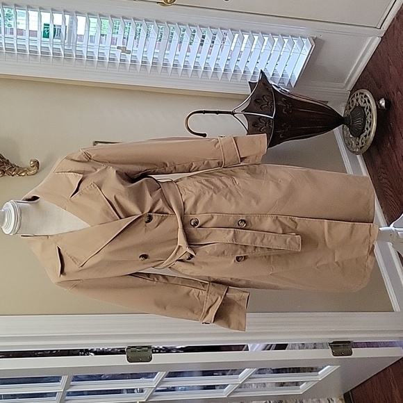 Risissida double breasted trench coat water resistant loose oversize Medium New… - Picture 2 of 12